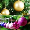 thumbnail image 3 of 40mm/1.57" Shatterproof Plastic Christmas Ball Ornaments Decorative Xmas Balls Baubles Set Delicate Decorations (36 Counts, Rose Gold), 3 of 7