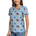 thumbnail image 2 of Wukai Sea Turtle Classic V-Neck T-Shirt for Women: Comfortable, Stylish, and Versatile Wardrobe Essential-3X-Large, 2 of 7