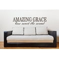 thumbnail image 3 of Amazing Grace How Sweet The Sound Vinyl Letters Room Décor Quotes Wall Stickers, 44x10-Inch, Chocolate Brown, 3 of 6