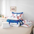 thumbnail image 6 of meiyoeat Ice Cream Drip Monogram A 7-Piece Twin Bedding,Abstract Baseball Print Bedding Comforter Set For Boys,Reversible, 6 of 7