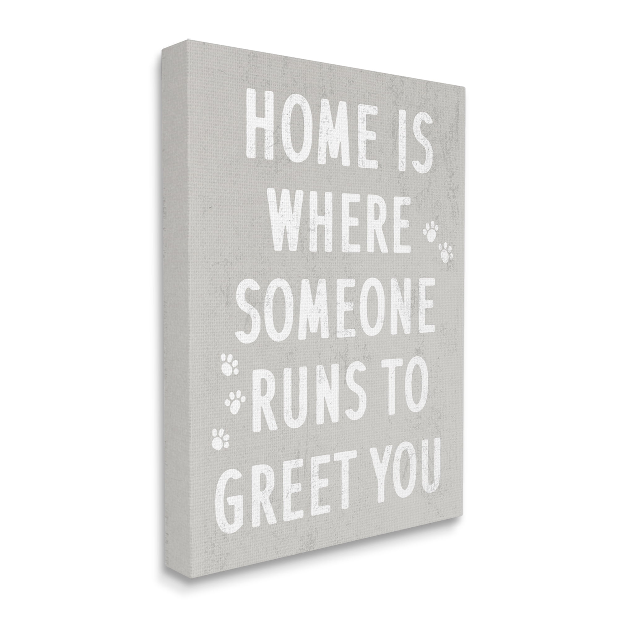 Stupell Industries Pet Parents Home Sentiment Animal Paw Prints Graphic Art Gallery Wrapped Canvas Print Wall Art, Design by Daphne Polselli