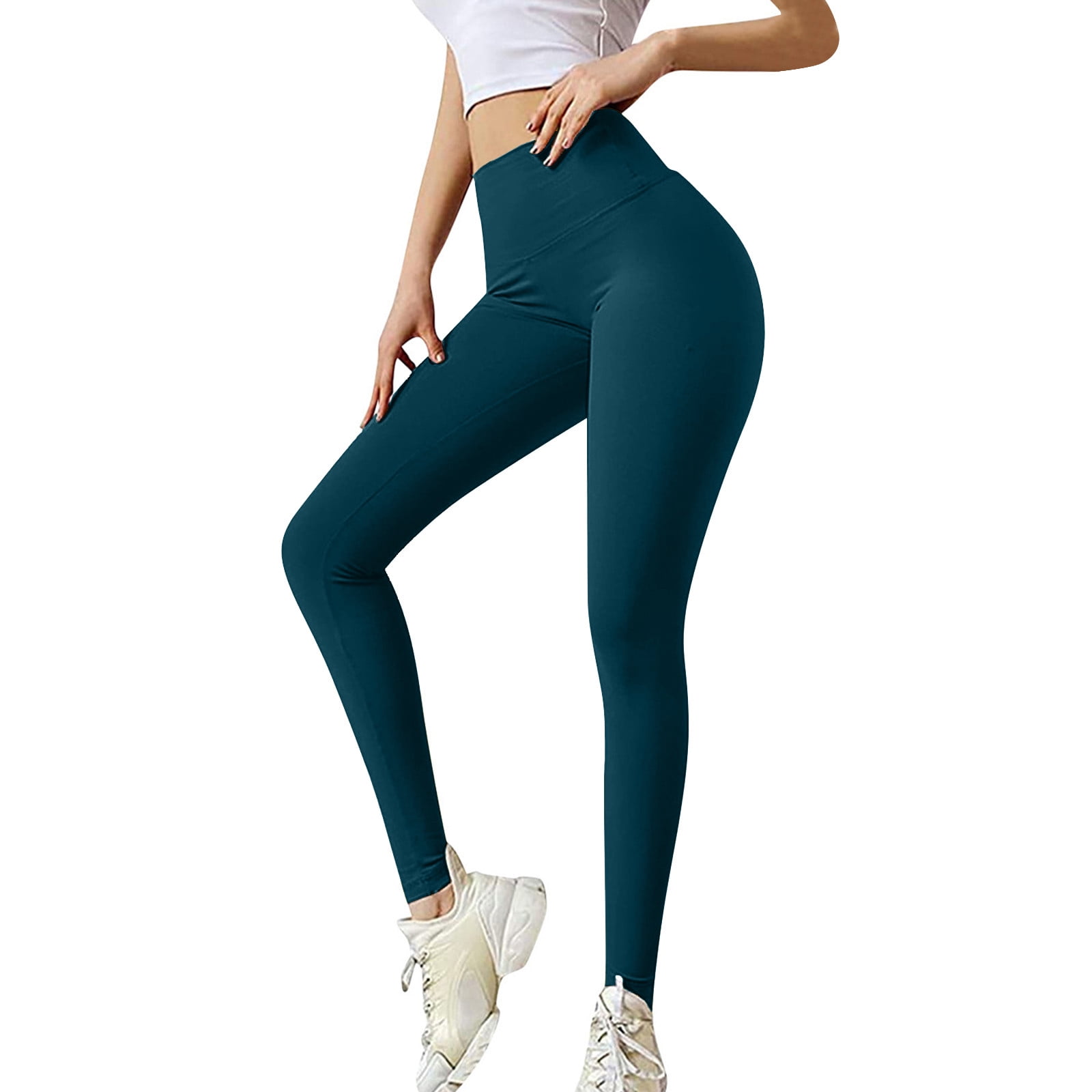 Kayannuo Yoga Pants Women Back to School Clearance Women's High Waist  Bodybuilding Sports Fashion Tight Fitting Yoga Trousers Full Length Pants  Green