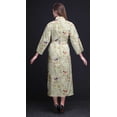 thumbnail image 4 of Bimba Pale Pink Floral Robin & Blossom Long Printed Kimono Robes For Women Bridesmaid Robes Cotton Bathrobes L, 4 of 5