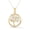 Two-Tone Gold, variant on Tree of Life Heart Pendant for Women, Diamond-Cut for Extra Shine in 10K Tri-Color Gold with a Matching Adjustable Genuine Gold Chain, Length 18-20"