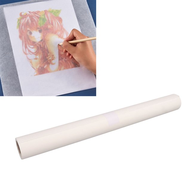 Tracing Paper, 18in 44cm Wide Tracing Paper Roll White High Transparency Clear Ink Absorption Pattern Paper For Bookmark Printing Scrapbook