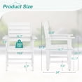 thumbnail image 2 of DYCANPO 18'' HDPS Outdoor Dining Chair Set of 4, Patio Chair with Armrest for Backyard, White, 2 of 6