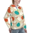 thumbnail image 6 of Fotbe Vintage Bowling Pattern Womens Long Sleeve Hoodie, Pullover Hooded Sweatshirt, Kangaroo Pocket Hoodie with Eye-catching Drawstrings-X-Large, 6 of 7