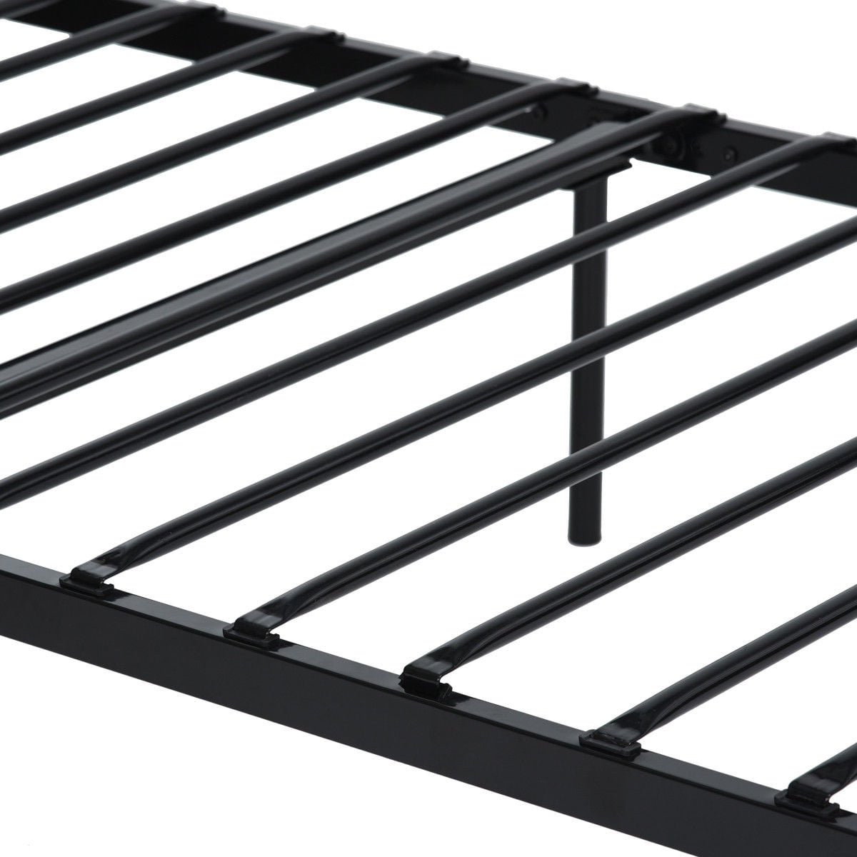 Yoneston Queen Size Metal Bed Bedroom Mattress Platform Foundation with Headboard