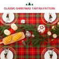 thumbnail image 3 of Romanstile Christmas Tablecloth for Rectangle Tables,Polyester Table Cover Perfect for Holiday Parties,Dining and Banpuet (Christmas Red Plaid Xmas Waterproof Tablecloths,60*102in), 3 of 8