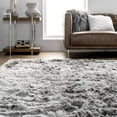 thumbnail image 3 of nuLOOM Latonia Silken Shag Area Rug, 6', Silver, 3 of 8