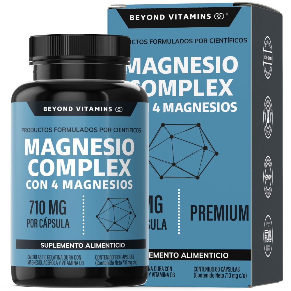 Magnesio Rocha Magnesio Complex Beyond Vitamins Suplemento Alimenticio 710 mg Sin ...