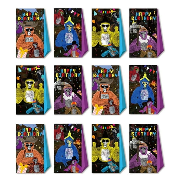 24PCS Cartoon Style Gift Bags ,Candy Bags,Birthday Party Decor for Anime Game Theme.