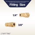 thumbnail image 2 of LTWFITTING 3/8" OD x 1/4" OD Compression Reducing Union,Brass Compression Fitting(Pack of 5), 2 of 5