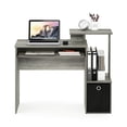 thumbnail image 4 of Furinno ECON Gaming Desk with Keyboard Tray and Storage Bin in Grey Oak, 4 of 6