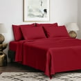 thumbnail image 2 of Lux Decor Collection Microfiber Sheets Set - Double Brushed Full Sheets - 6 Pc Deep Pocket Bed Sheets (Full, Burgundy), 2 of 6