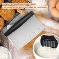 thumbnail image 3 of AHRL Stainless Steel Dough Scraper & Chopper - Food Scraper with Measuring Markings, Cutter for Dough, Cake,Bench Scraper, Scraper Tool, Pastry Scraper,Ergonomic Grips, 3 of 6