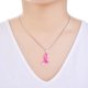 thumbnail image 4 of Concienciación sobre el cáncer de mama Collares para mujer Accesorios para el cuidado de la mama Collares de moda Cadena de suéter Colgante de lazo rojo Collar largo Accesorios de ropa para mujer, 4 of 8