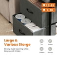 thumbnail image 5 of CONCETTA 2 Fabric Dresser, 20 Inch Adjustable Nightstand Feet Bedside Table with Drawers for Bedroom, Entryway, Closet, Gray, 5 of 8