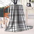 thumbnail image 2 of Black Gray and White Checkered Pattern Blanket,Comfortable Soft Lamb Wool Throw Blanket,All Season,Warm Lightweight Blankets for Sofa Bed Couch Living Room Chair,60"x80", 2 of 4