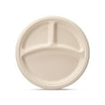 thumbnail image 4 of Comfy Package [10 Inch - 125 Count Heavy-Duty 100% Compostable Plates, 3 Compartment Eco-Friendly, Kraft Disposable Sugarcane Paper Plates - Brown Unbleached, 4 of 4