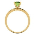 thumbnail image 4 of 1 ctw Solitaire Anniversary Ring for Women | Round Cut Natural Peridot | Hyperallergenic Solid 14K Yellow Gold, 4 of 5