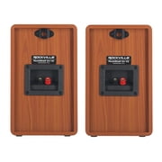 Pair Rockville RockShelf 54C Classic 5.25 Home Bookshelf Speakers w/29 Stands
