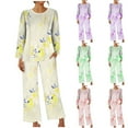 thumbnail image 1 of Sentmoon Ensembles de Pyjamas pour Femmes Hauts à Manches Longues pour Femmes et Pantalons pour Femmes Grande Taille Col Ras du Cou Tenue d'Intérieur pour Femmes à Manches Longues Vêtements de Nuit pour Femmes Automne pour le Matin de Noël, 1 of 4