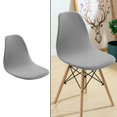 thumbnail image 4 of Armless Shell Chair Seat Cover Chair Cover Dining Room Slipcover Comfortable Side Chair Covers - dark gray, 4 of 7