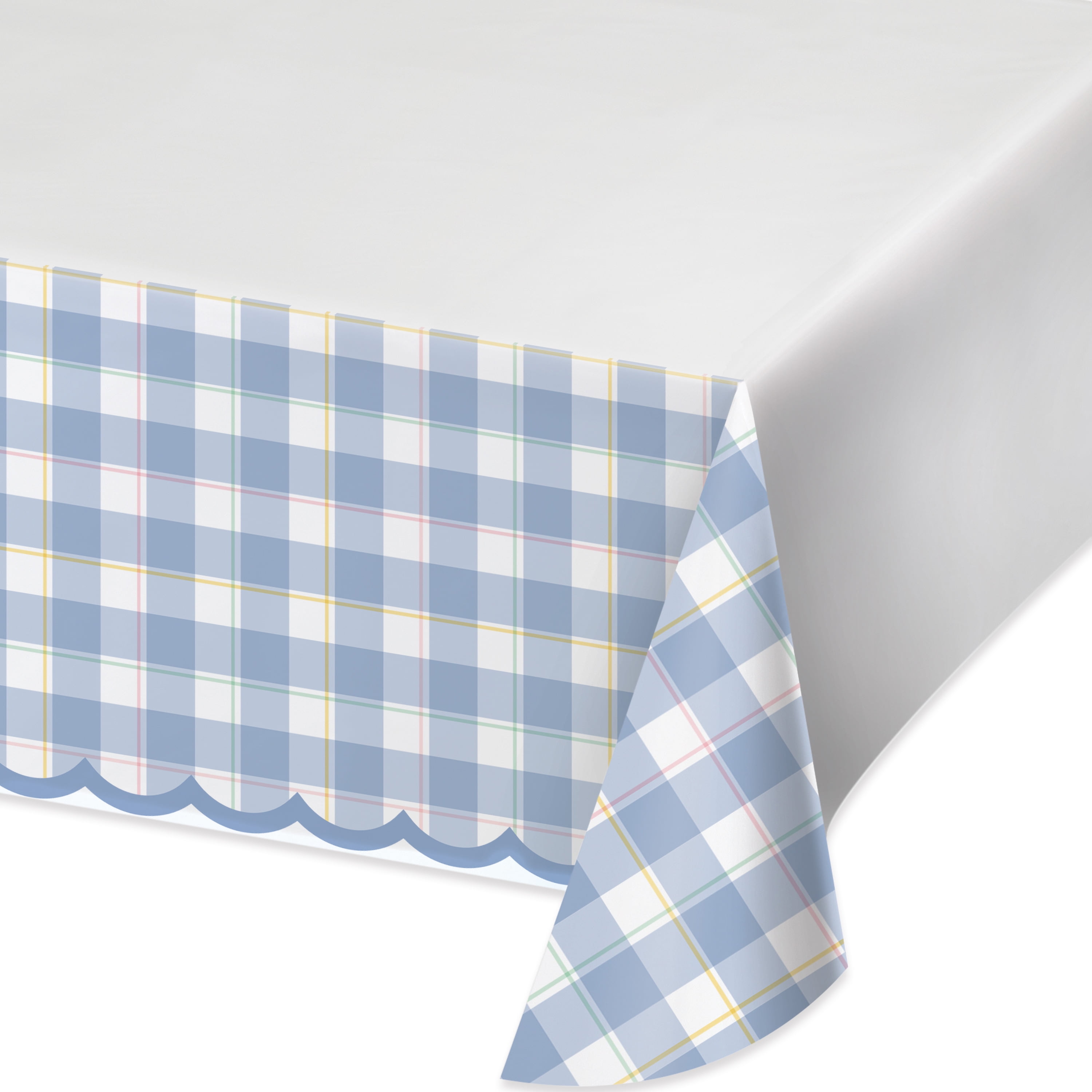 Way to Celebrate Gingham Easter Bunny Plastic Tablecloth 54" x 84" 1 Ct, Multicolor