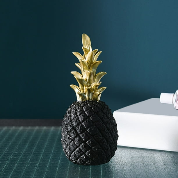 Piña Dorada Decorativa, Detalle Moderno Para El Hogar, Vitrina Para La Sala De Estar, Centro De Mesa Para Vinoteca, Adorno De Escritorio, Obra De Arte En Resina, Estilo Interior Elegante