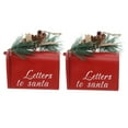 thumbnail image 6 of Luxshiny Mailbox Pendant Plastic Red Xmas Party Scene Layout 2Pcs 3.5x3.5in, 6 of 8