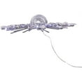 thumbnail image 5 of 11.75. Inch 18-Light Cool White Micro LED Silver Glittered Snowflake Treetopper, 5 of 8