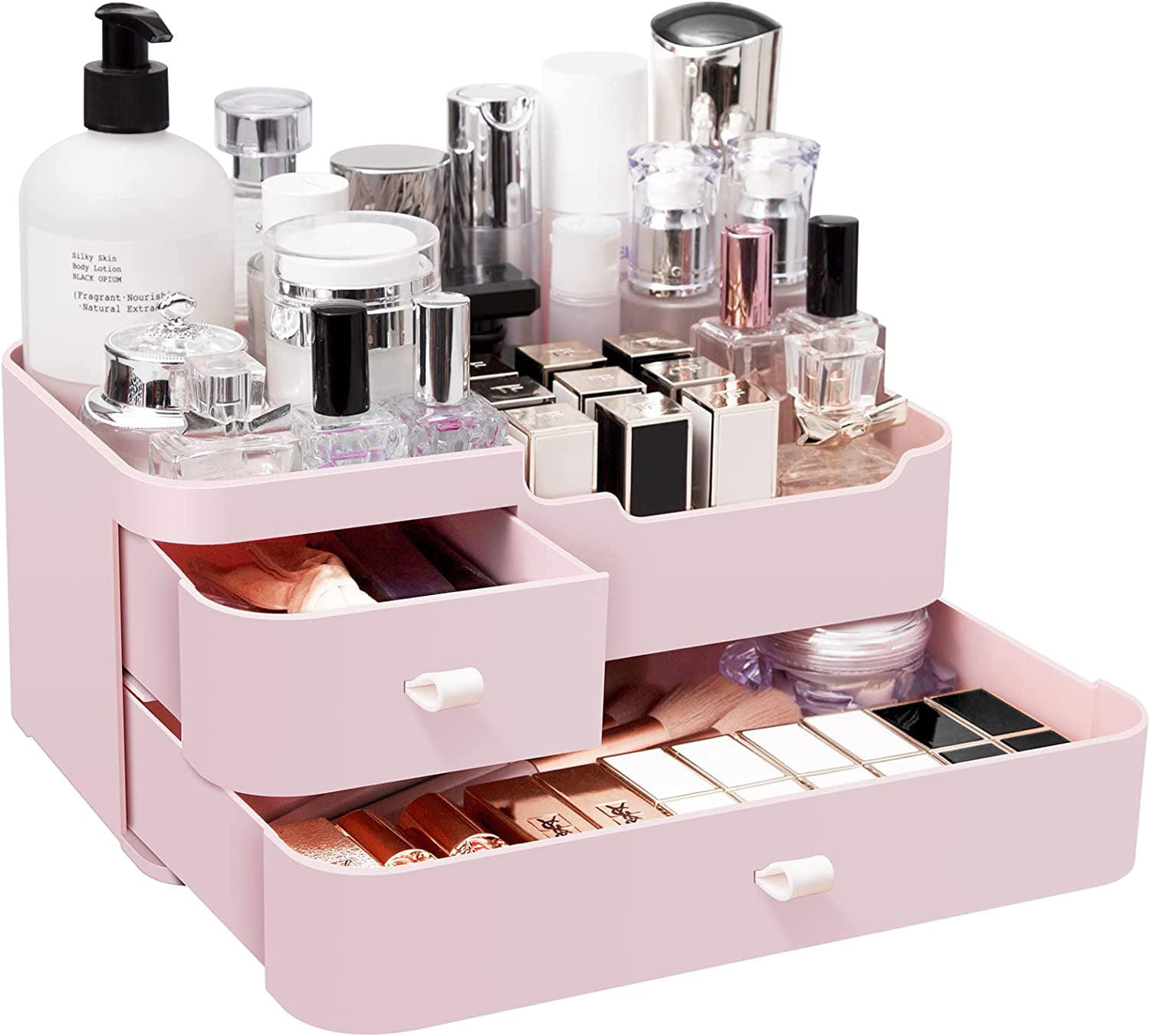 Makeup Storage Cosmetic Organizer: Makeup Organizer Beauty Product for - Cosmetic Organizer for Range 28*18*14.5CM Pink Walmart.com