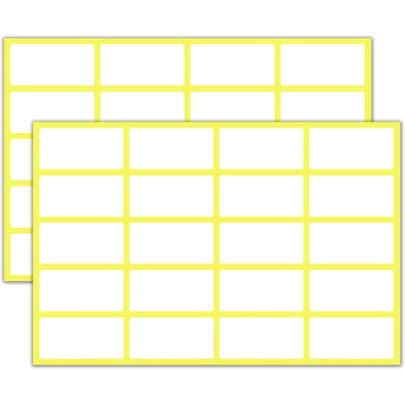 500 Pack, 1.5" x 0.75" - Blank White Labels Stickers to Write On, Stick On Adhesive Sticky Labels