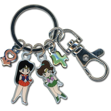 Key Chain - Sailor Moon - New Sailor Jupiter & Mars Metallic Anime