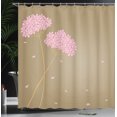 thumbnail image 3 of Ambesonne Allium Flower Shower Curtain, Floral Design Swirls, 69"Wx75"L, Cocoa Rose, 3 of 4