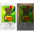 thumbnail image 2 of Caroline's Treasures BB1978CNL Chocolate Labrador St. Patrick's Day Ceramic Night Light, 6x4x3", multicolor, 2 of 2