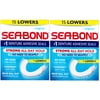 2 Pack - Sea-Bond Secure Denture Adhesive Seals, Original Lowers, Zinc-Free, All-Day-Hold, Mess-Free, 15 Count