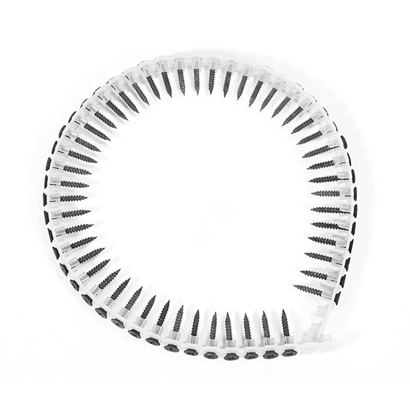 oshhnii Assembled Drywall Screws, 32mm x 3.5mm Coarse Thread for Construction Self Screw 20 Strips 1000Pcs