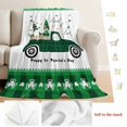 thumbnail image 5 of St. Patrick's Day Blanket Soft Cozy Warm Throw Blanket for Couch, Plush Fuzzy Flannel Fleece Blankets for Sofa, Spring Green Leaf Truck Gnomes Plaid Bed Blankets Lightweight Gifts for Women, 32"x48", 5 of 9