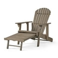 thumbnail image 4 of Munoz Reclining Wood Adirondack Chair with Footrest, Set of 2, Grey, 4 of 9