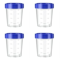 [4 Pack] 4oz Salad Dressing Container to Go - Small Containers with Lids Leakproof Condiment Containers with Screw Lids Reusable Stackable Dip Sauce Containers