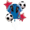 Mayflower Distributing Soccer Balloon Bouquet (1), Size: Qty 2 - 18 Round, Qty 2 - 19 Star, Qty 1 - 24 X 22 Shape By Mayflower Products