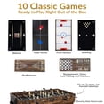 thumbnail image 4 of Sunnydaze Multi-Game Table with Billiards, Hockey, Foosball, Ping Pong, Shuffleboard, Chess, Cards, Checkers, Bowling, and Backgammon - Game Time Blue, 4 of 10