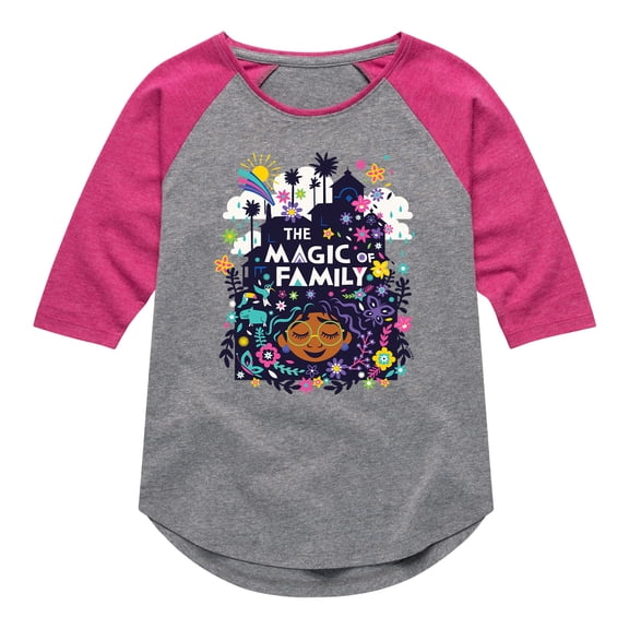 Disney's Encanto - The Magic Of Family - Toddler And Youth Girls Raglan Graphic T-Shirt