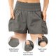 thumbnail image 2 of Shorts de mujer Pantalones cortos para correr para mujer 2 en 1 con bolsillos Cintura ancha Cobertur TOMSHOO Shorts de mujer, 2 of 7