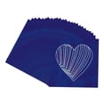 thumbnail image 3 of Royal Blue Suede Picture Frame Mat for 32x32 Frames - Heart Opening for 30x30 Photos - 25 Mats, 3 of 7