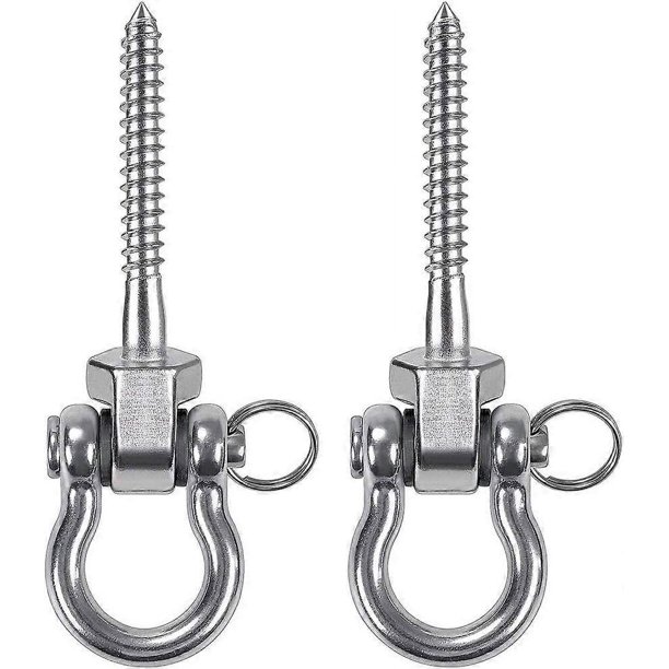 Set of 2 permanent rustproof stainless steel 304 screw bracket heavy duty swing hangers ,hardware swing set