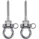 thumbnail image 1 of Set of 2 permanent rustproof stainless steel 304 screw bracket heavy duty swing hangers ,hardware swing set, 1 of 4