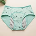 thumbnail image 2 of Lunuaoe Teen Girls Menstrual Period Panties, Leak-Proof Cotton Underwear, Cute Print Mid Waist Briefs with Back Coverage, 2 of 9